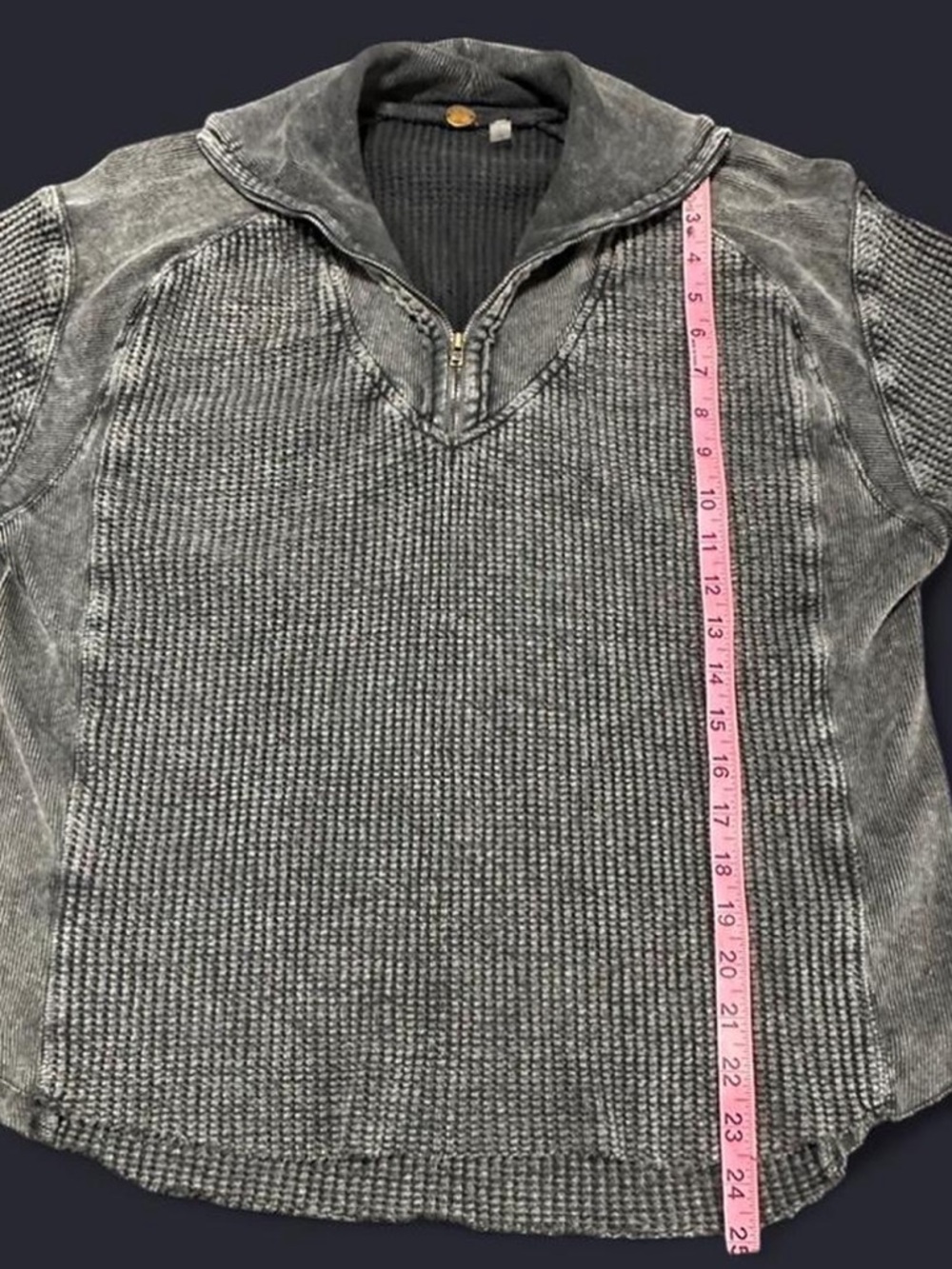 FREE PEOPLE WOMEN'S ASHTON ZIP THERMAL LONG SLEEVE PULLOVER - Picture 9 of 9